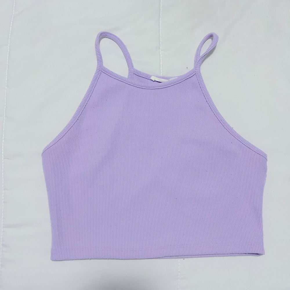Cute purple women’s crop top